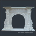 Natural stone european style home decoration carving marble fireplace  Arched Ornate Fireplace